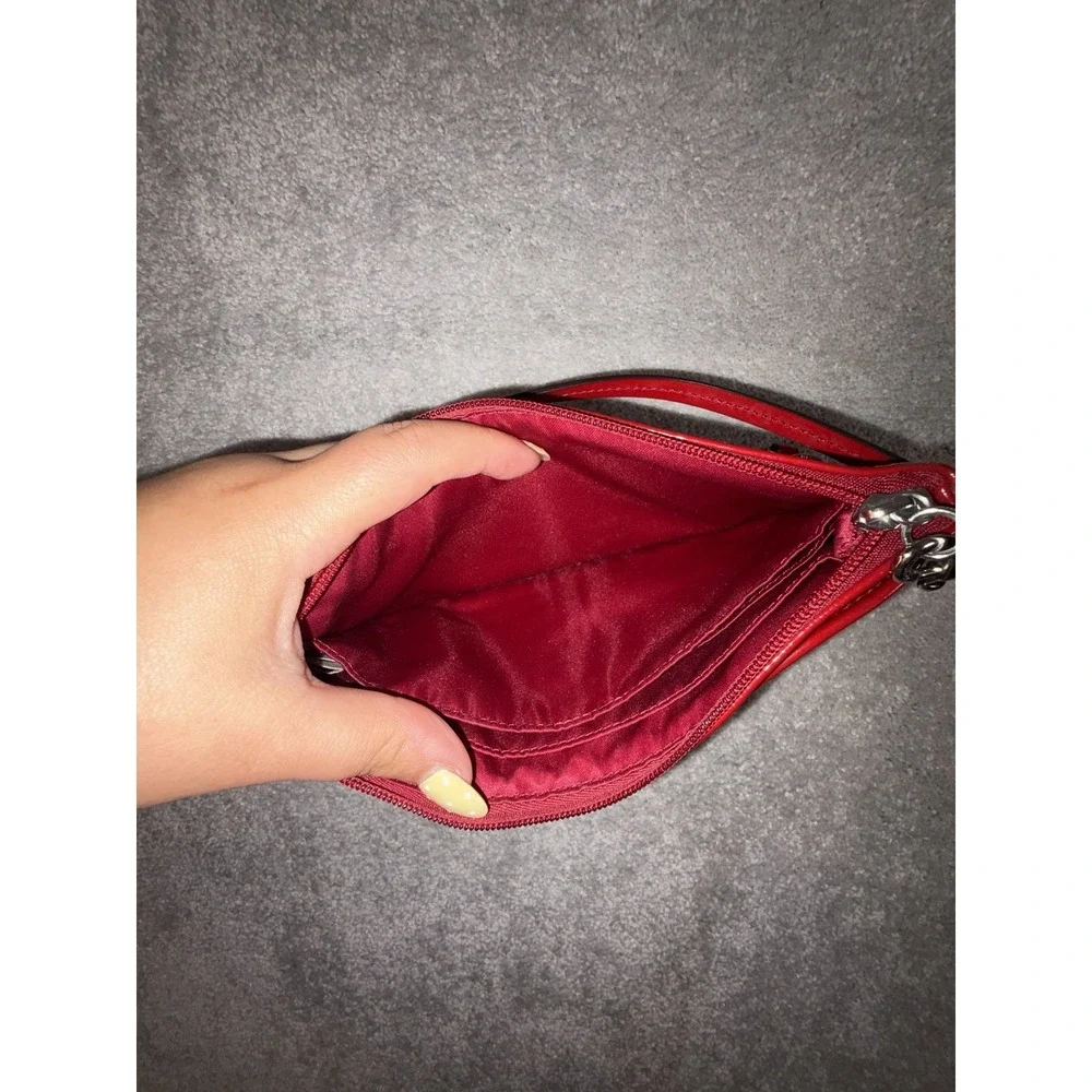 coach red patent leather wriset y2k signature c design